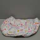 Winter Car Seat Cover Baby with Sunshade & Dual Zipper Windows - Minky Bubble Lined Windproof Soft Shell, Warm Newborn Car Seat Canopy Covers, Elastic Bottom for Stroller & Infant Car Seat, Rainbow