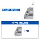 Muzata 10 Pack 1/4" ID Cable Railing Angle Washer 25 30 35 Degrees T316 Stainless Steel Angle Beveled Washer for 1/8" 5/32" 3/16" Cable Railing Hardware Kit CR25