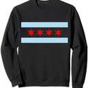 Flag of Chicago Illinois Sweatshirt L