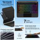 GGQFGTOJ for iPad Pro 13 Inch Case with Keyboard (M5/M4, 2025/2024)Magic-Style Magnetic 7 Colors Backlight -Floating Cantilever Stand - Multi-Touch Trackpad Keyboard Case for iPad Pro 13 (Black)