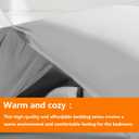 TAIMIT Grey Twin Size Comforter Set - 5 Pieces, Bed in a Bag Bedding Sets with All Season Soft Quilted Warm Fluffy Reversible Comforter,Flat Sheet,Fitted Sheet,1 Pillow Shams,1 Pillowcases,Gray