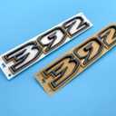 Pair New Custom Paint 392 Hood Emblems 3D Badge Replacement for 2021-2024 Wrangler (Bronze Black)