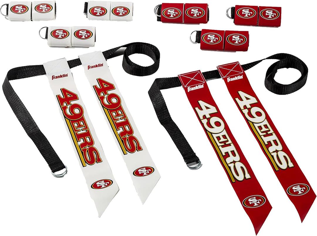 Franklin Sports NFL Team Flag Football Sets - Belts + Flags - Kids + Adults - Fits Up to 36" Waist - NFL Licensed (One Size)