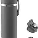 OISIZ Insulated Water Bottle 24 oz with 2-in-1 Straw and Swig Lid, Leakproof