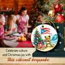 10 x Puerto Rico Christmas Ornament 2025, Unique Puerto Rico Decor Gift for Friends, Family, Xmas Gifts for Women and Men, Ceramic Ornaments for Hanging Decoration