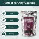 Soeos Black Peppercorns, 32oz (Pack of 1), Non-GMO, Kosher, Packed to Keep Peppers Fresh, Peppercorn for Grinder Refill, Whole Peppercorns (EXP 12/25/25)