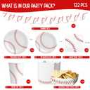 Baseball party Decorations - Baseball birthday Decorations,Plate, Cup, Napkin,Boats Paper Serving Tray, Birthday Party Decorations for Baseball Theme Party Serves 24