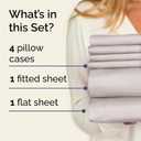 Queen 6 Piece Sheet Set - Comfy Breathable & Cooling - Hotel Luxury Bedding for Women, Men, Kids, Teens & Children - 1 Flat & 1 Fitted Sheet & 4 Pillowcases w/ Deep Pockets - Wrinkle Free - Light Grey