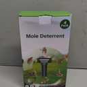 Snake & Mole & Skunk & Rabbit Repellent Solar Powered, Ultrasonic Deterrent, IP65 Waterproof, to Get Rid of Gopher, Groundhog, Rodent, Chipmunk, Raccoon, and Vole for Lawn & Garden, 4 Pack