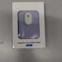 Magnetic Wallet Cell Phone Card Holder for Phone Case with Mag-Safe, Stronger Magnetic RFID Leather Phone Wallet Stick on Series of iPhone 17/16/15/14/13/12 and Pro/Promax, Purple