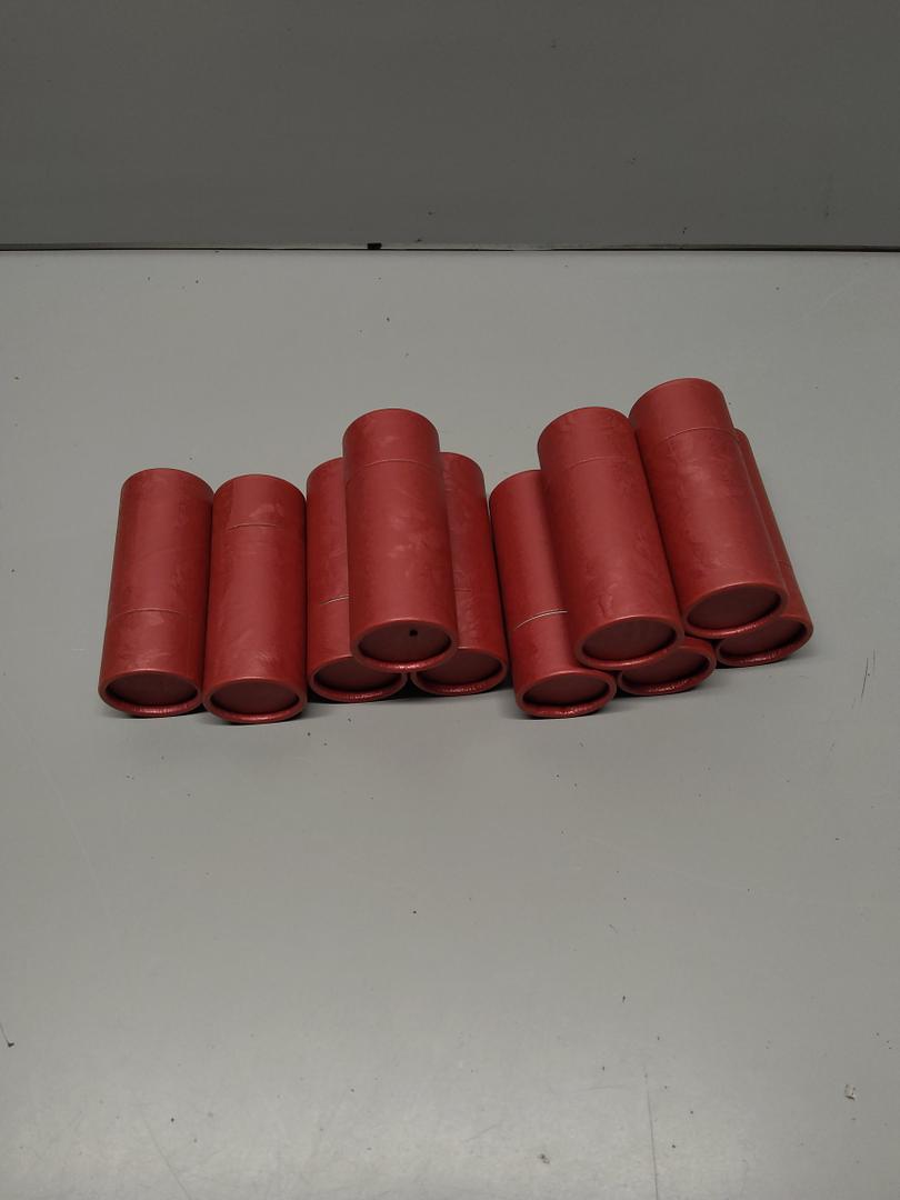 uxcell 10pcs Kraft Paperboard Tubes, 30ml Empty Round Cardboard Box Gift Packing Box Tube Container for Essential Oil Bottle Packaging Crafts Pencils Tea Caddy Coffee Cosmetic, Red