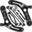 8pc Front Lower Control Arm Ball Joint Tie Rod Sway Bar End Link Compatible with Kia Forte Forte5 Forte Koup 2014 2015 2016 2016 2017 2018#OE K623741 K623742 K750523 ES801064 EV801061