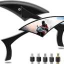 LKV Motorcycle Mirrors - 8MM 10MM Universal Rear View Side Mirrors 360 Degree Adjustable Handlebar for Harley Honda VTX 1300 1800 Shadow 750 Victory Kawasaki Yamaha Suzuki
