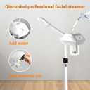 Professional Facial Steamer for Deep Cleansing and Hydration, Ozone Spa Face Steamer on Wheels, Adjustable Height and Angle,Estheticians Steamer More Steam,Suitable for Beauty, Spa and Home Use