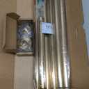 YNL Tension Shower Curtain Rod 34-96 Inches（2.8-8ft) Adjustable Spring Shower Rod No Drilling, Non-Slip, Never Rust, Stainless Steel, Suitable for Bathroom Window Kitchen, Gold