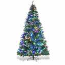 8 ft. Pre-Lit LED Premium Hinged Artificial Christmas Tree with 750 LED Lights and Stand