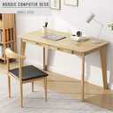 IOTXY Solid Wood Writing Desk - Home Office Workbench Desk with Drawer, Laptop Computer Work Study Table, 120CM