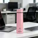 Slim Stainless Steel Insulated Water Bottle,Vacuum Bottle, 10 OZ, Slim Design, Leak-Proof, BPA Free, Hot & Cold,Sports Water Bottle for Purse,Pocket, Ideal for Coffee, Tea, Water (Pink)