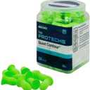 Flents Protechs Foam Ear Plugs, 50 Pair for Sleeping, Snoring, Loud Noise, Traveling, Concerts, Construction, Studying, Work, Shooting, Contour to Ear, NRR 33, Noise Cancelling, Green, Made in the USA