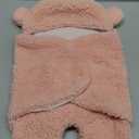 Baby Swaddle Blanket Boys Girls Cute Bear Plush Essential Receiving Blanket Ultra-Soft Newborn Registry Sleeping Wraps for Infant 0-6 Months - Pink