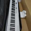 88 Key Piano Keyboard, Semi Weighted Electronic Digital Piano with Music Stand, Power Supply, Sustain Pedal, Bluetooth, Stand, MIDI, for Beginner Professional at Home, Stage