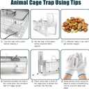 Live Animal Cage Trap, Heavy Duty Humane Cage Trap for Squirrels, Chipmunks, Rabbits, and Small Rodents, Safely Catch & Release - 1 Trap
