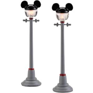 Department 56 Zinc alloy, Plastic, Disney Village Mickey Street Lights General Accessory, 4.375 inch