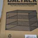 DALTACK 3 Tier Letter Tray Paper Organizer Mesh Metal Desk File Organizer for Home & Office, Black