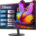 22 Inch Computer Monitor FHD 1080p IPS 75Hz FreeSync HDMI Gaming