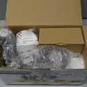 Cambom Rotary Cheese Grater Hand Crank Cheese Shredder for Fresh Cheese, Vegetable, Nuts,Non-slip Suction Base, Free Cleaning Brush Three Blades, White