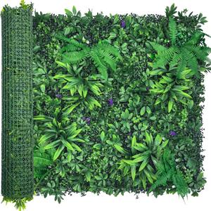 ODTORY Artificial Greenery Wall Panels: 40'' x 120'' UV-Anti Faux Greennery Grass Wall Privacy Backdrop Fence Screen for Garden Fence Covering Privacy, Outdoor Indoor Home Decor