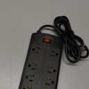 Power Strip, ALESTOR Surge Protector with 12 Outlets and 4 USB Ports, 6 Feet Extension Cord (1875W/15A), 2700 Joules, ETL Listed, Black