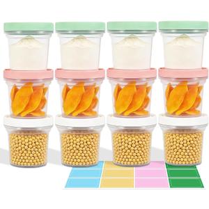ASEVAT 12 Pack 10 oz Food Storage Containers with Twist Lids Leakproof BPA-Free Soup Containers, Microwave/Dishwasher Safe Freezer Containers for Meal Prep, Leftovers & Takeout