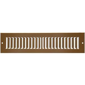 HVAC Premium 2" x 14" [Duct Opening] Toe Kick Vent Grille - HVAC Register Cover [Outer Dimensions: 3.5 X 15.5] - Brown