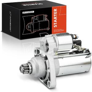 A-Premium Starter Motor Compatible with Volkswagen Jetta 06-15, Passat 06-10, Beetle 12-13, Tiguan, Eos, CC & Audi A3, A3 Quattro, TT Quattro, 2.0L 3.2L, 12V 1.1KW 10 Teeth CCW, Replace# 02M911021B