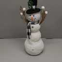 Christmas Light-up Snowman Figurines Decorations- Perfect Indoor Home Decorations and Gifts for Women, Friends and Kids (Pointy-hat_ Snowman)