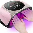 UV LED Light Nail Dryer For Gel Nails Quick Dry, 256W Professional UV Drying Light for Fingernail Polish , 57Pcs Beads Curing Gels Manicure Lamp, Portable Gel Cure Machine with Auto Sensor, 4 Timers