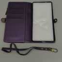 Defencase for Galaxy S26 Ultra Case Wallet with RFID Blocking Card Holder for Women Men, PU Leather Magnetic Snap Flip Wrist Strap Zipper Wallet Phone Cases for Samsung Galaxy S26 Ultra 6.9", Purple