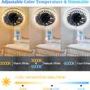 Socket Ceiling Fan Light,Bulb Socket Fan with Remote,Dimmable E26 Base Ceiling Fans with Lights for Bedroom,Screw in Fan and Light Combo,Mini Small Ceiling Fan with Light,Recessed Light Fan Lamp