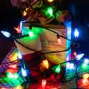 AWQ 200LED 66 FT C6 Christmas String Lights Plug in Fairy Twinkle String Lights 8 Modes Timer Function Waterproof Extendable for Indoor Outdoor Wedding Party Christmas Decoration (200, Multicolor)