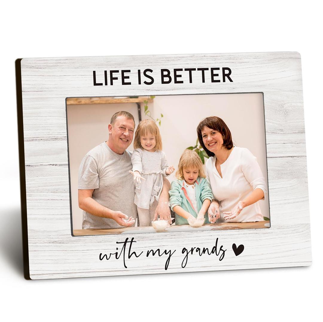 3 x Grandparent Picture Frame | 4" × 6" Photo Frame for Grandma & Grandpa, Desk Decor Gift