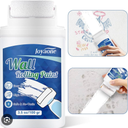 JOYAONE Wall Repair Roller Brush, Use After Wall Spatula, Quick Drying and Water-based White Paint, Portable Integrated Paint Roller Set, Easy to Use with Small Rolling Brush, 3.5 oz