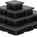 Stockroom Plus 2 Inch Square Plastic Plugs Insert, Tubing End Caps for Chair & Furniture Glide (2x2 Inch) - 30 Pack