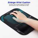 Gimars Large Smooth Superfine Fibre Memory Foam Ergonomic Mouse Pad Wrist Rest Support Mousepad with Nonslip Base for Laptop, Computer, Gaming&Office
