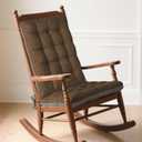 Rocking Chair Cushion Indoor Extra Large Rocking Chair Pads High Back Non Slip Textured Seat and Back Cushion Set with Ties for Wooden Rocker 1 Pack 20x20 Inch Coffee