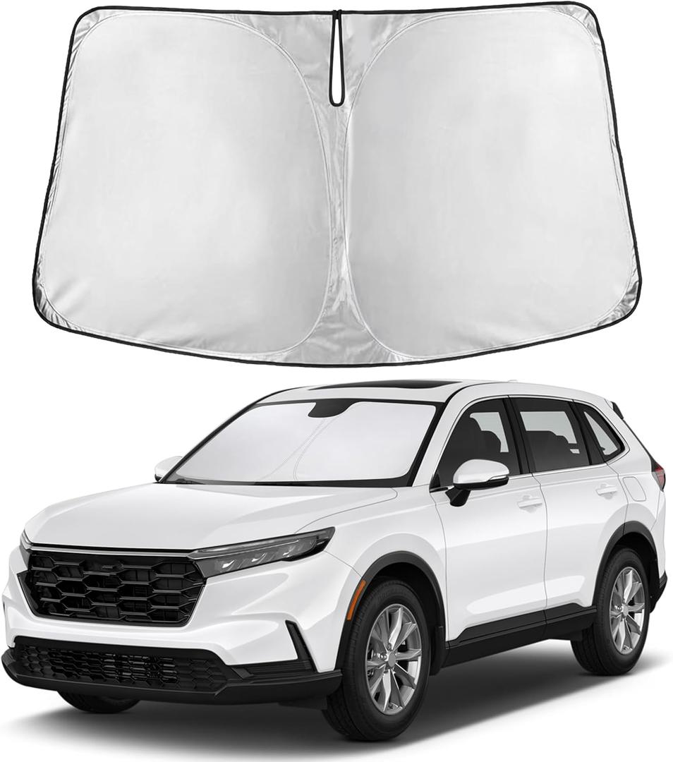 Autovir Windshield Sun Shade Fit for 2023-2024 2025 2026 Honda CRV Sun Shade, Front Window Sun Visor, UV Protection, Heat Blocker, Foldable Car Accessories