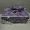 Zelladorra Japanese Floor Mattress, Futon Mattress, Purple Floral( 4"th + Dust Cover ）, Full (80"L x 54"W)