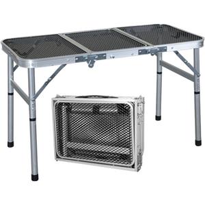 Portable Folding Outdoor Camping Table 3FT Lightweight Small Foldable Design of 19.6 inch Height for Picnic, BBQ, Travel & Outdoor Compact, Collapsible & Durable Camp Tables with Adjustable