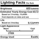 Lxcom Lighting LED Decorative Edison Bulb 6W G25/G80 Globe Light Bulbs 60W Equivalent Warm White 2700K E26 Medium Base Smoke Grey Glass Filament Bulbs for Table Lamp Wall Sconce, 2 Pack