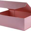 1Pcs Pink 13x9x4 Inch Upgrade Hard Large Gift Box with Lid, Foldable Magnetic Gift Boxes,Groomsman Box Bridesmaid Proposal Box, Reusable Gift Boxes for Clothes